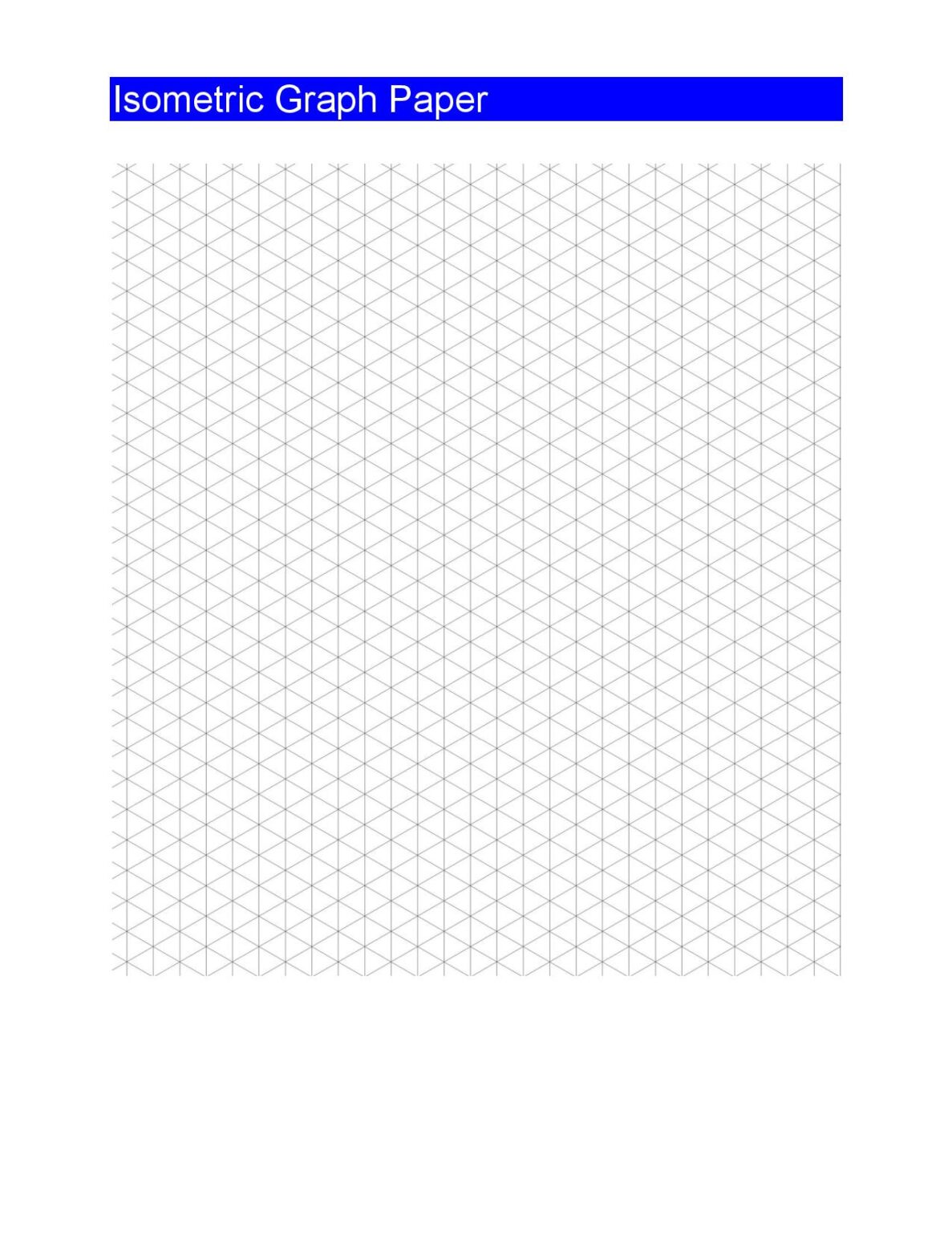 Printable Isometric Graph Paper Free Online Get Graph Paper