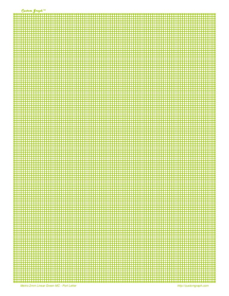 Green Graph Paper Printable PDF 1mm, 2mm, A4 Grid Size Get Graph Paper