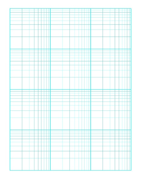 Semi Log Graph Paper (3 Cycle by 4 Cycle)